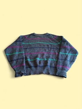 Vintage Oakton Limited Striped Knit Sweater Preppy Men’s Size L